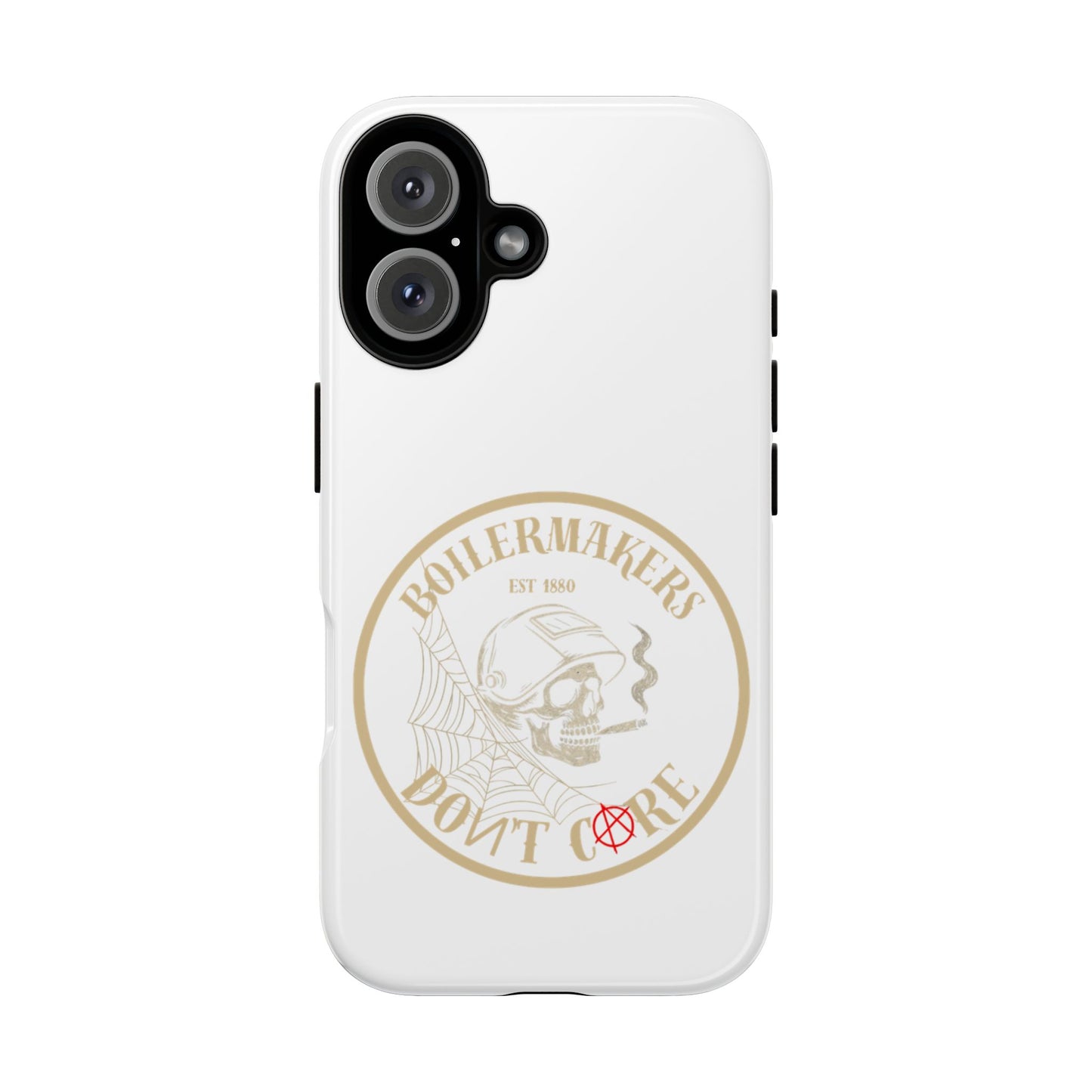 Tough Cases - Boilermakers Don't Care Phone Case, Tough Phone Cover, Skull Design Case, Unique Gift for Fans, Durable Smartphone Accessories