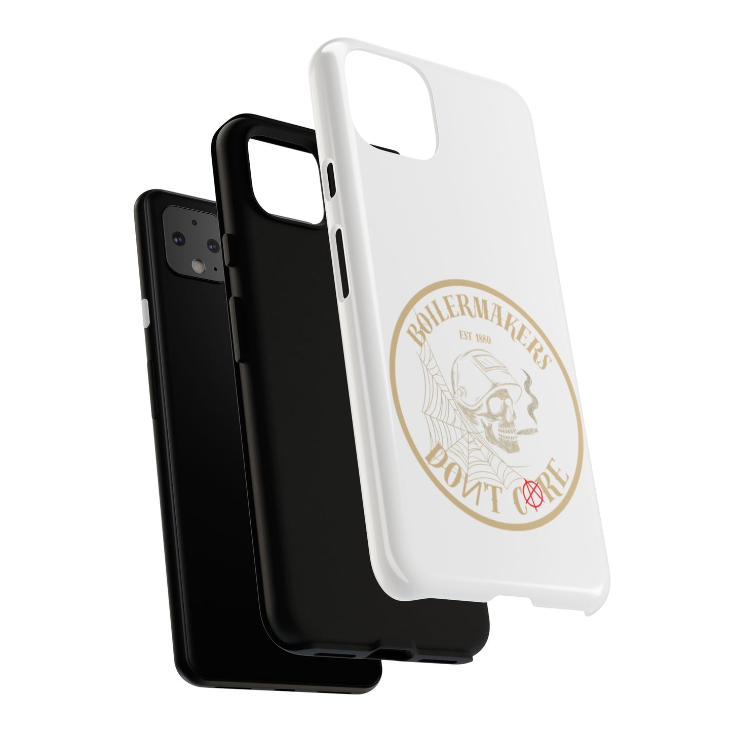 Tough Cases - Boilermakers Don't Care Phone Case, Tough Phone Cover, Skull Design Case, Unique Gift for Fans, Durable Smartphone Accessories