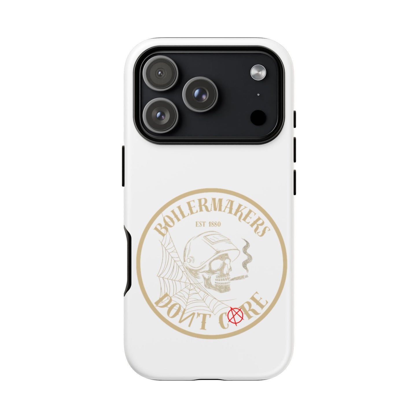 Tough Cases - Boilermakers Don't Care Phone Case, Tough Phone Cover, Skull Design Case, Unique Gift for Fans, Durable Smartphone Accessories