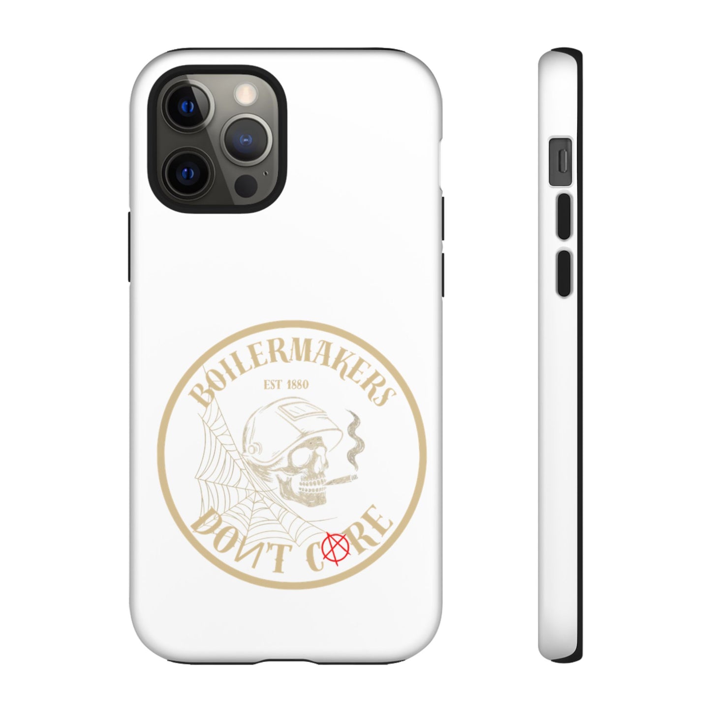 Tough Cases - Boilermakers Don't Care Phone Case, Tough Phone Cover, Skull Design Case, Unique Gift for Fans, Durable Smartphone Accessories