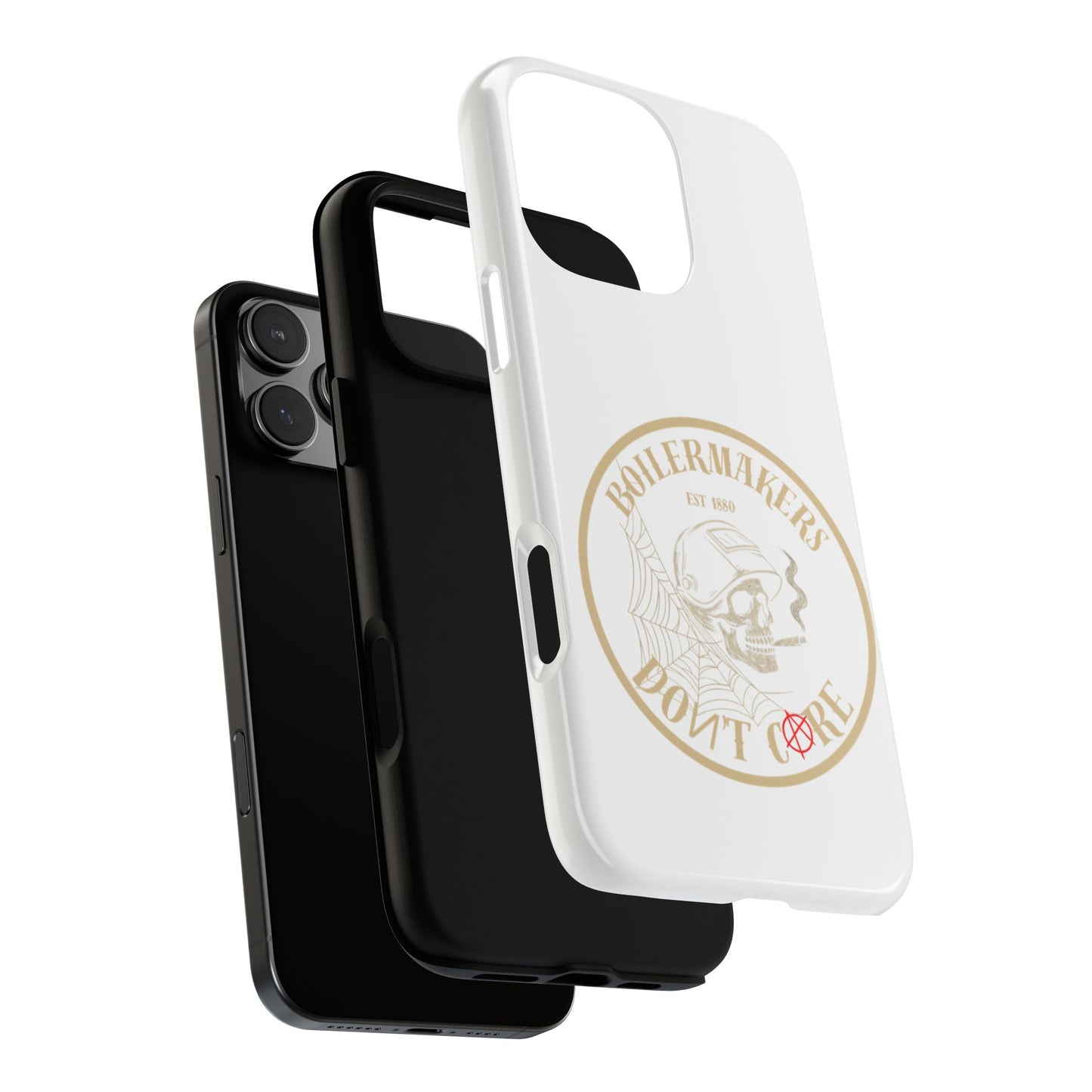 Tough Cases - Boilermakers Don't Care Phone Case, Tough Phone Cover, Skull Design Case, Unique Gift for Fans, Durable Smartphone Accessories
