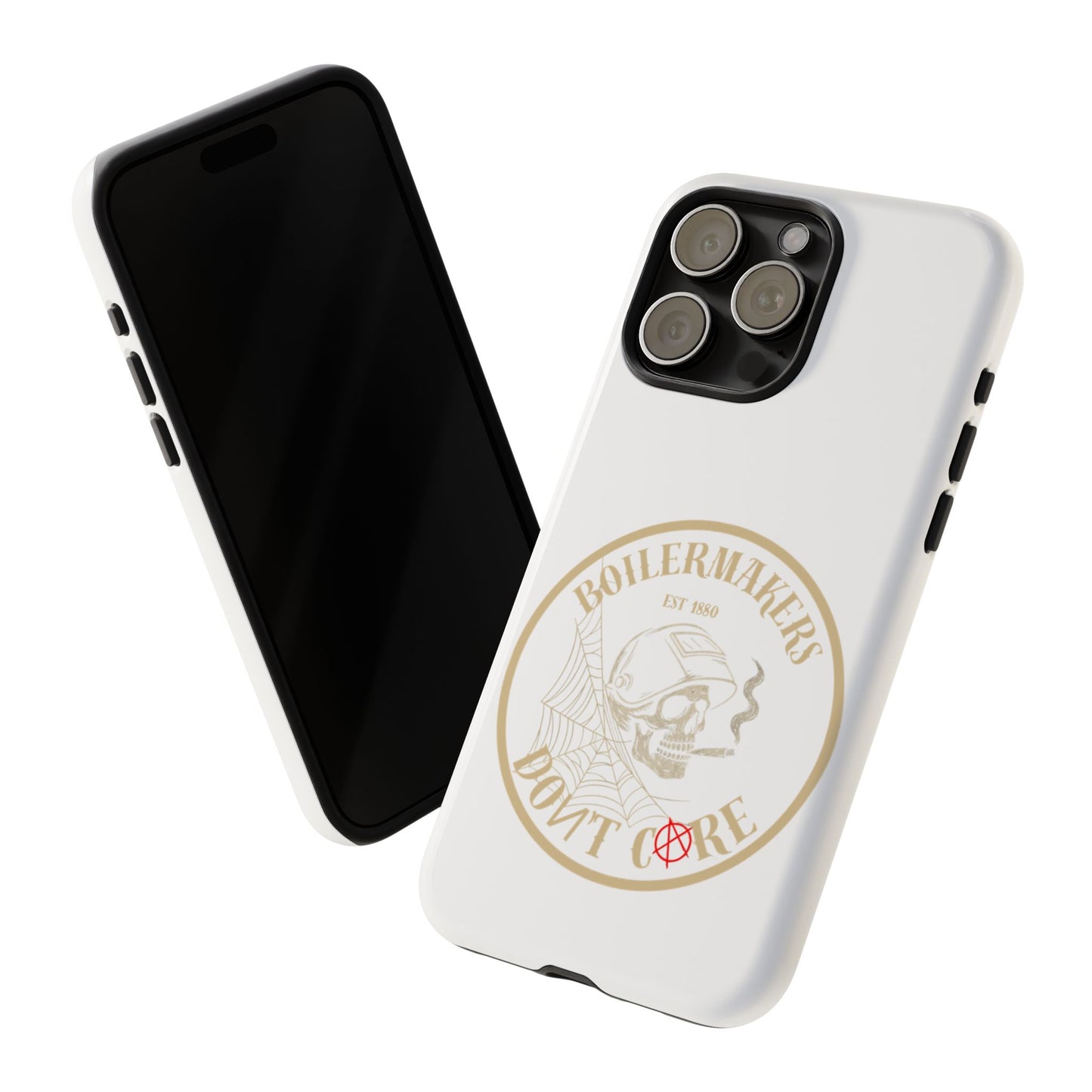 Tough Cases - Boilermakers Don't Care Phone Case, Tough Phone Cover, Skull Design Case, Unique Gift for Fans, Durable Smartphone Accessories