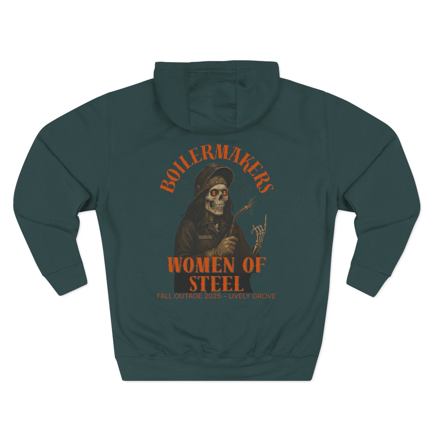 Boilermakers “Women of Steel” Hoodie — bold, warm, and built for the ones who burn just as bright. No sleeve print. Pair it with matching sweatpants for the full set.