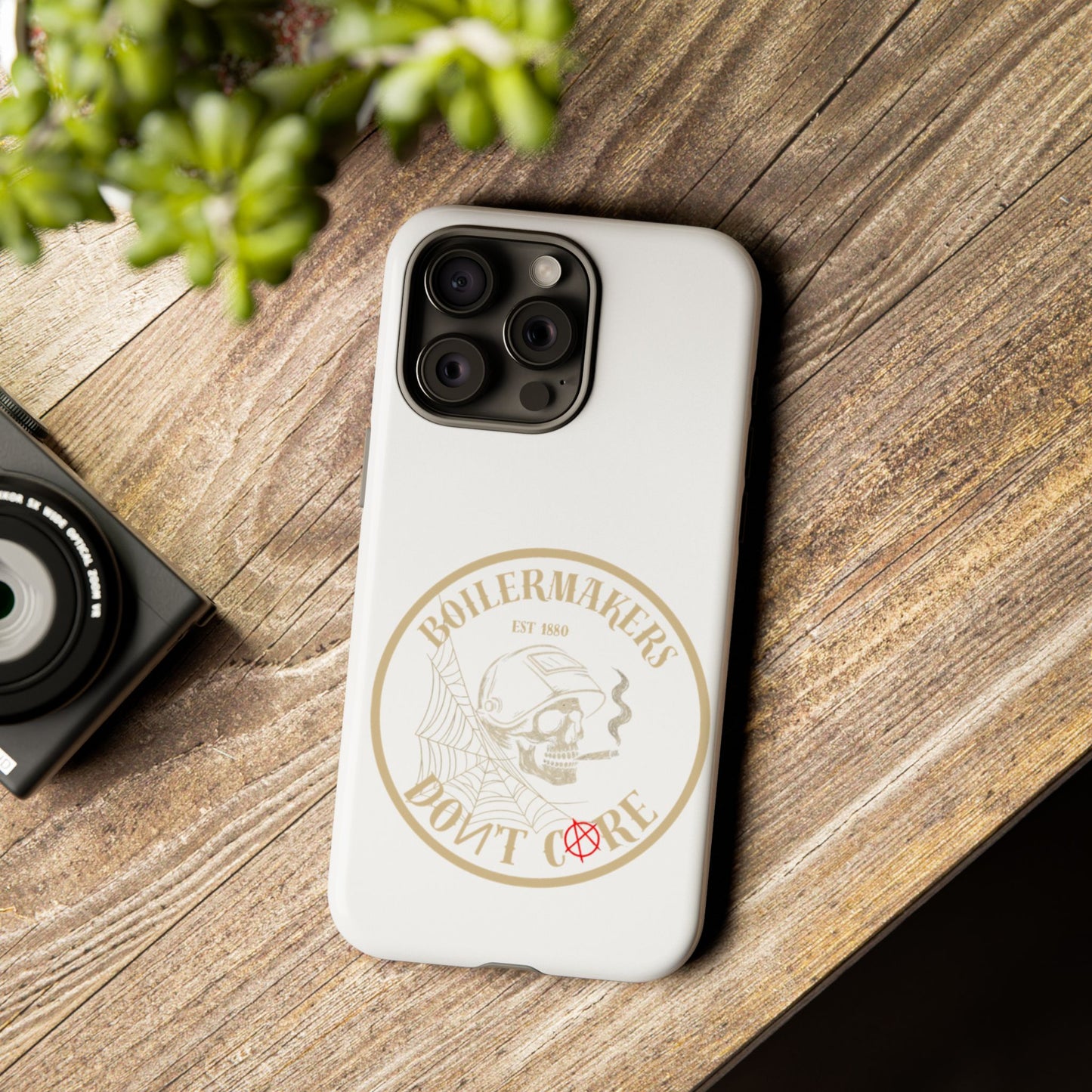 Tough Cases - Boilermakers Don't Care Phone Case, Tough Phone Cover, Skull Design Case, Unique Gift for Fans, Durable Smartphone Accessories