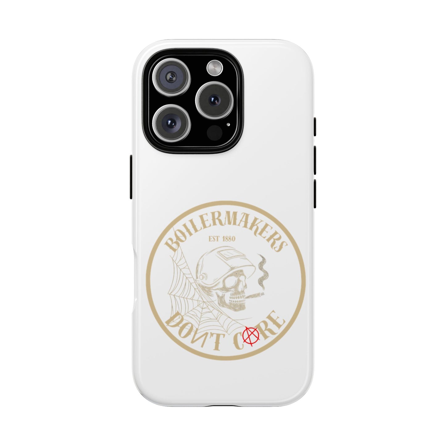 Tough Cases - Boilermakers Don't Care Phone Case, Tough Phone Cover, Skull Design Case, Unique Gift for Fans, Durable Smartphone Accessories