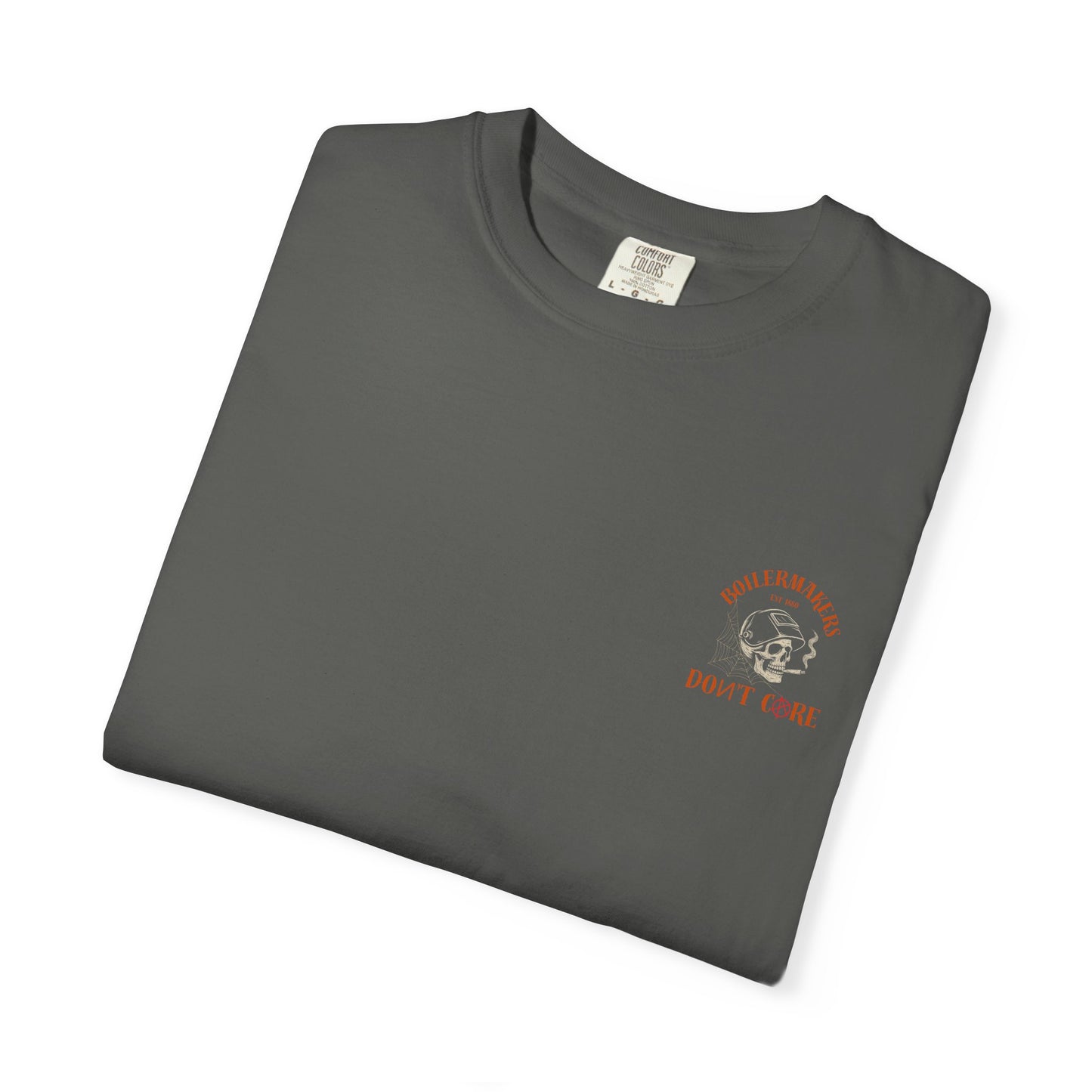 Boilermaker Skull Tee — built for those who burn, grind, and weld their way through life. Durable, comfortable, and made to match the sweatpants or hoodies in the same line.