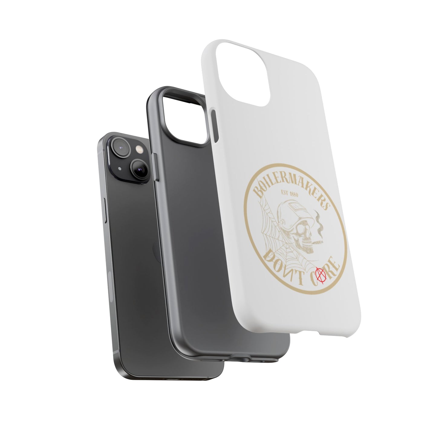 Tough Cases - Boilermakers Don't Care Phone Case, Tough Phone Cover, Skull Design Case, Unique Gift for Fans, Durable Smartphone Accessories