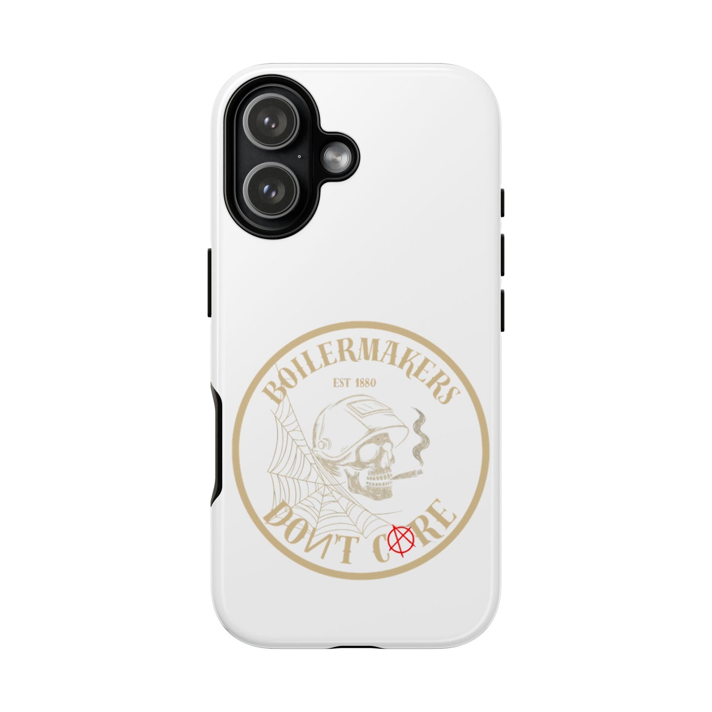 Tough Cases - Boilermakers Don't Care Phone Case, Tough Phone Cover, Skull Design Case, Unique Gift for Fans, Durable Smartphone Accessories