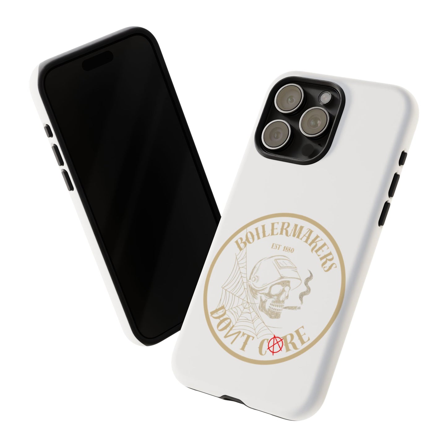 Tough Cases - Boilermakers Don't Care Phone Case, Tough Phone Cover, Skull Design Case, Unique Gift for Fans, Durable Smartphone Accessories