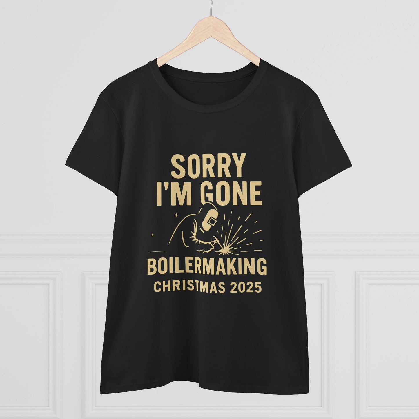 Boilermaking Christmas Tee - Sorry I'm Gone, Holiday Shirt for Women, Workwear, Seasonal Merchandise