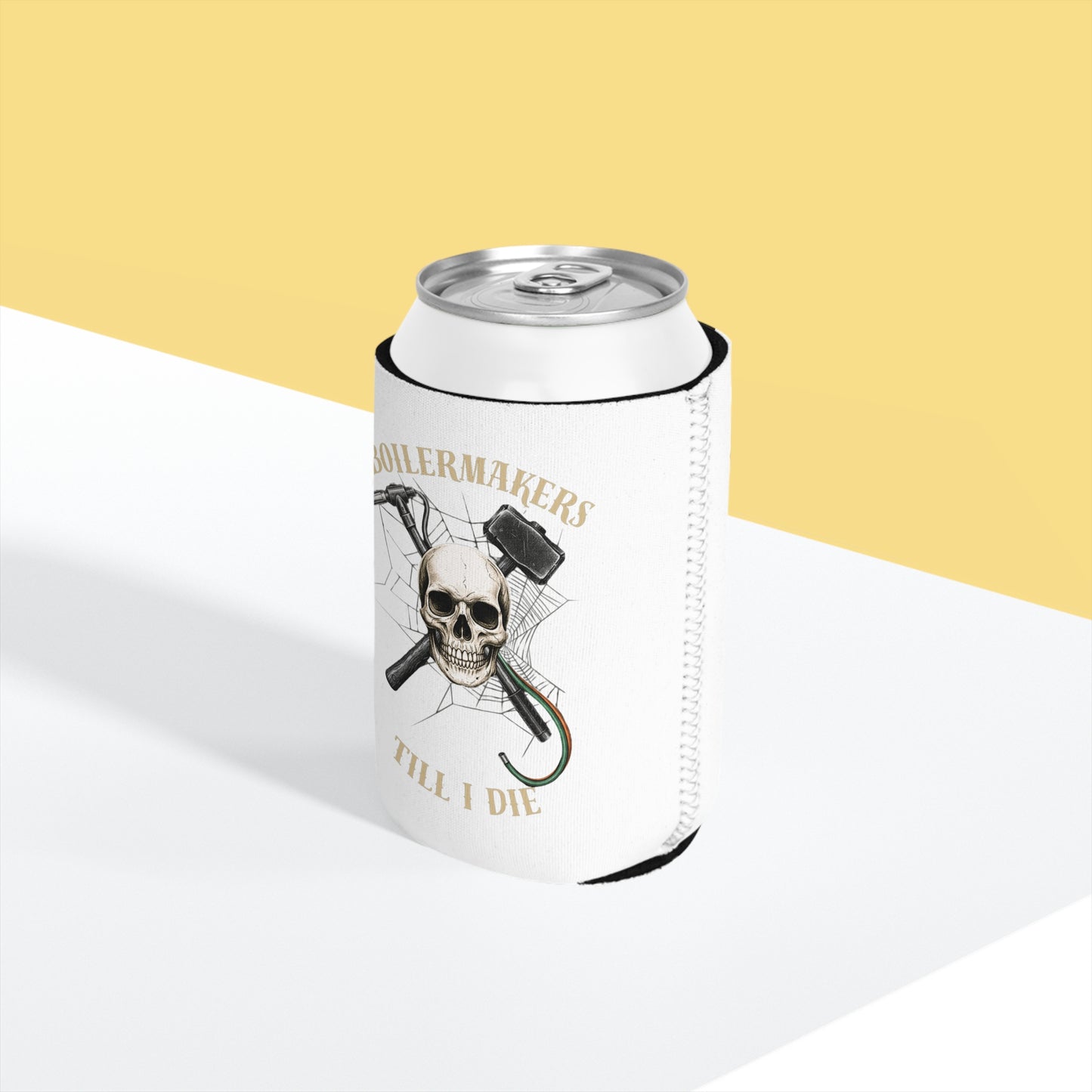 Skull Boilermaker Beer Can Cooler Sleeve