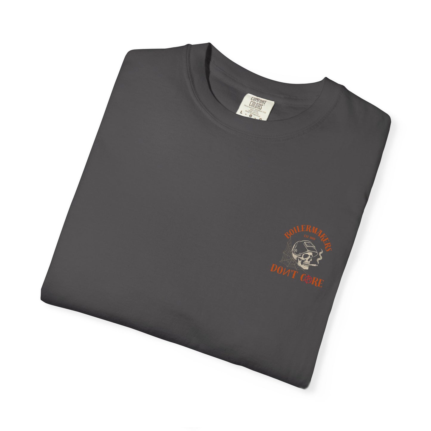 Boilermaker Skull Tee — built for those who burn, grind, and weld their way through life. Durable, comfortable, and made to match the sweatpants or hoodies in the same line.