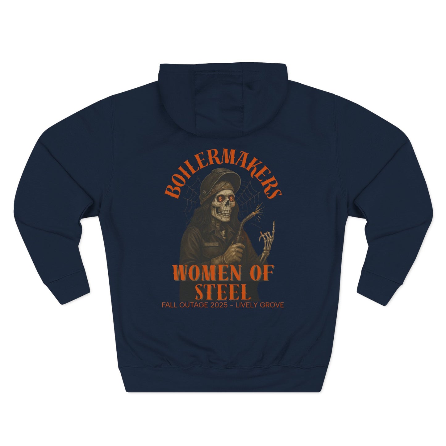 Boilermakers “Women of Steel” Hoodie — bold, warm, and built for the ones who burn just as bright. No sleeve print. Pair it with matching sweatpants for the full set.