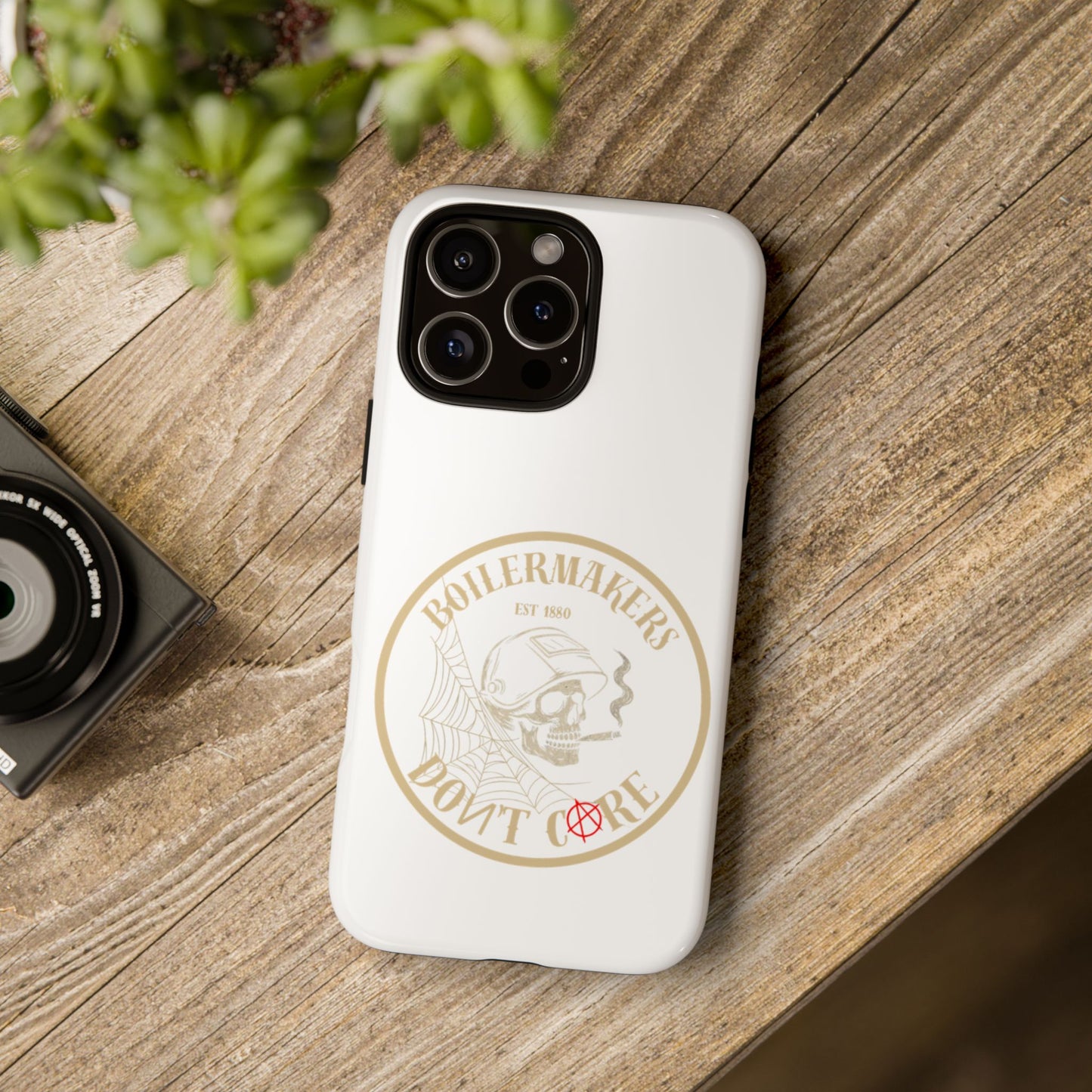 Tough Cases - Boilermakers Don't Care Phone Case, Tough Phone Cover, Skull Design Case, Unique Gift for Fans, Durable Smartphone Accessories