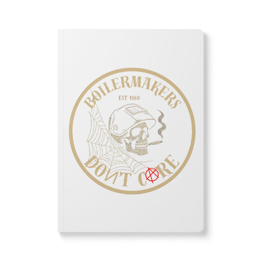 Skull Design Journal for Boilermakers | Unique Softcover Notebook, Gift for Mechanics, Vintage Style, Anarchist Decor, Daily Planner