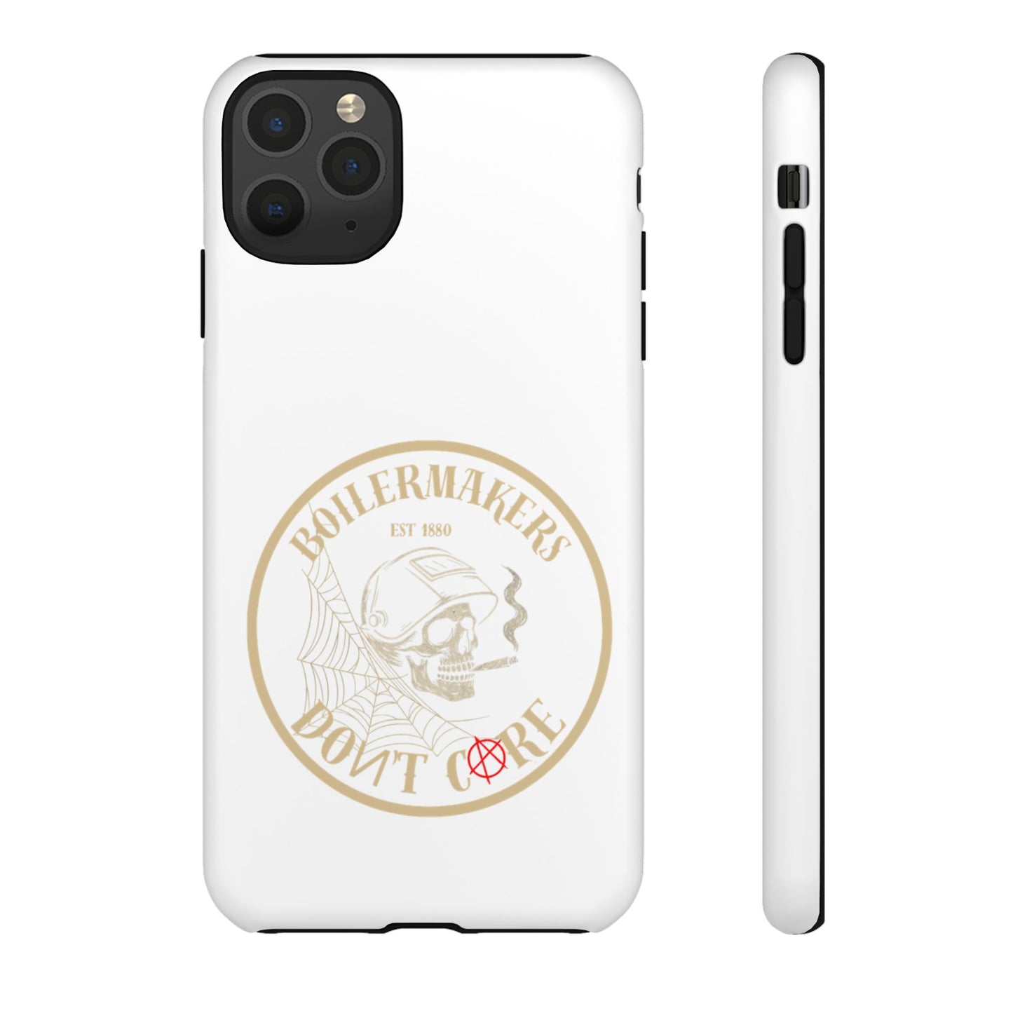 Tough Cases - Boilermakers Don't Care Phone Case, Tough Phone Cover, Skull Design Case, Unique Gift for Fans, Durable Smartphone Accessories
