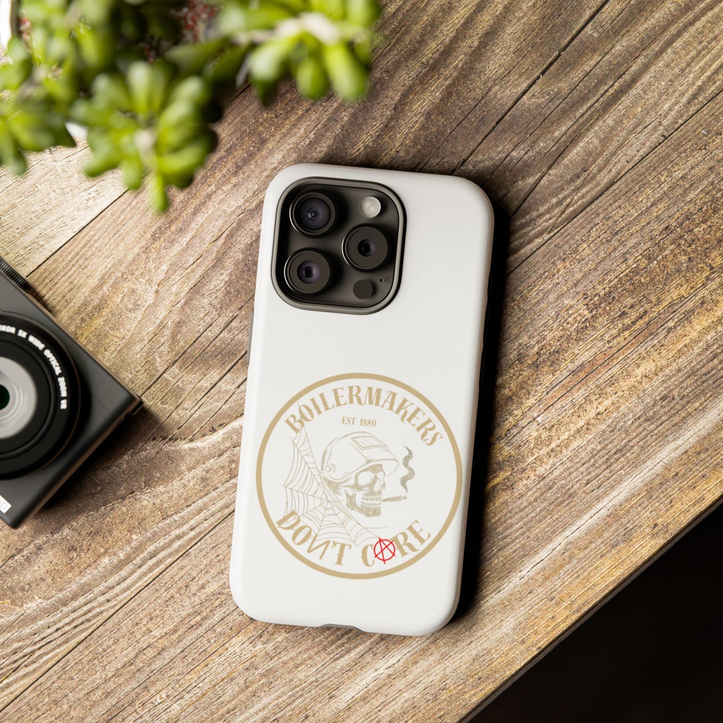 Tough Cases - Boilermakers Don't Care Phone Case, Tough Phone Cover, Skull Design Case, Unique Gift for Fans, Durable Smartphone Accessories