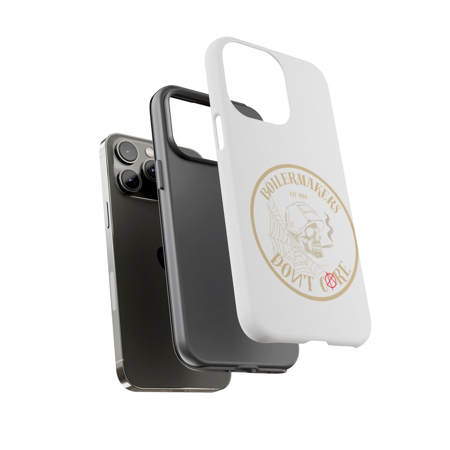 Tough Cases - Boilermakers Don't Care Phone Case, Tough Phone Cover, Skull Design Case, Unique Gift for Fans, Durable Smartphone Accessories