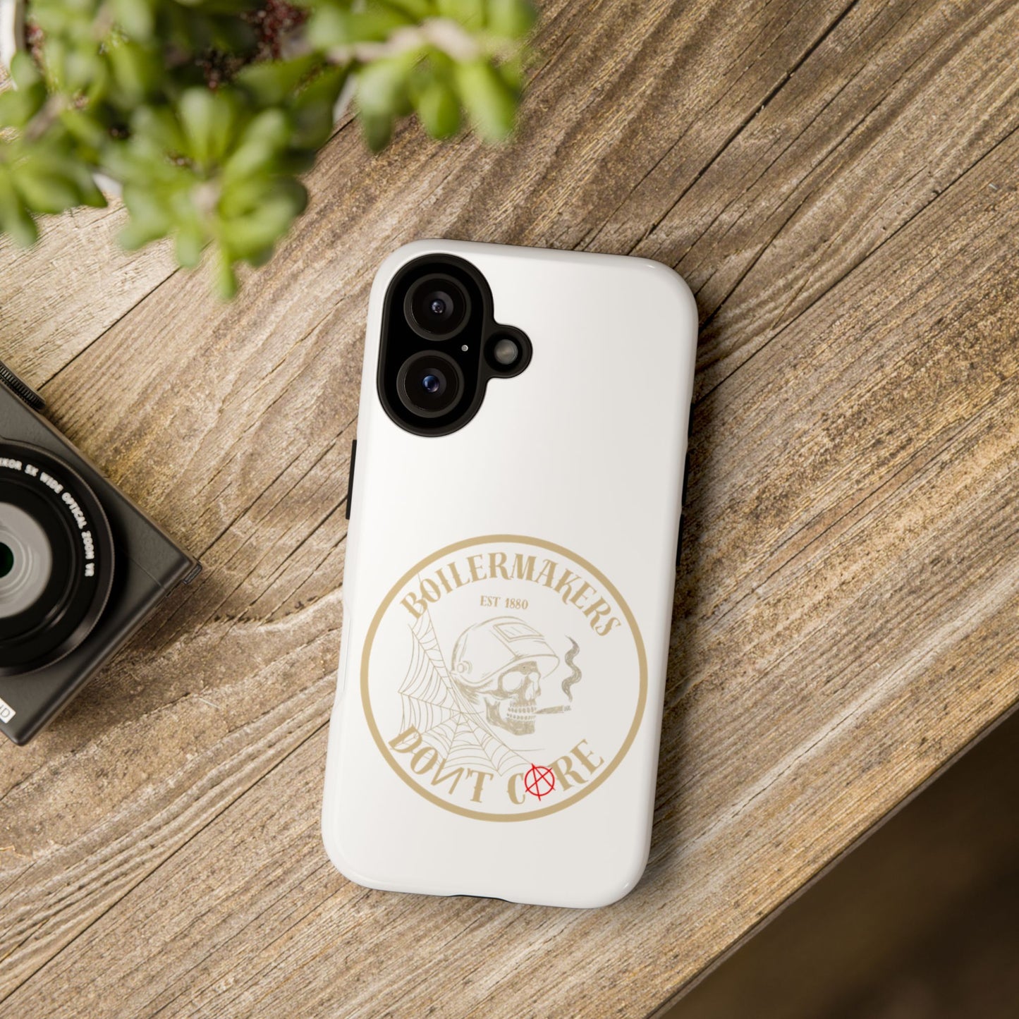 Tough Cases - Boilermakers Don't Care Phone Case, Tough Phone Cover, Skull Design Case, Unique Gift for Fans, Durable Smartphone Accessories