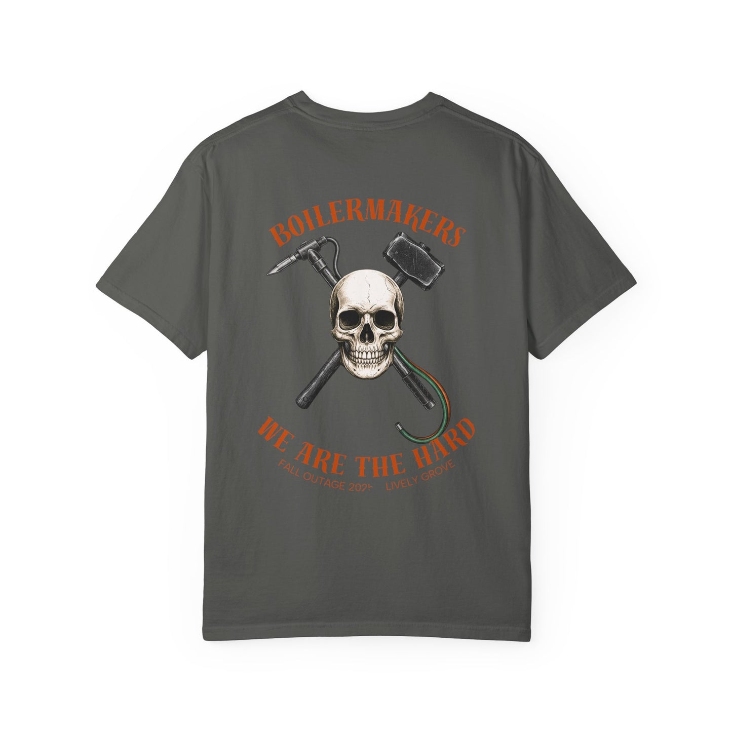 Boilermaker Skull Tee — built for those who burn, grind, and weld their way through life. Durable, comfortable, and made to match the sweatpants or hoodies in the same line.