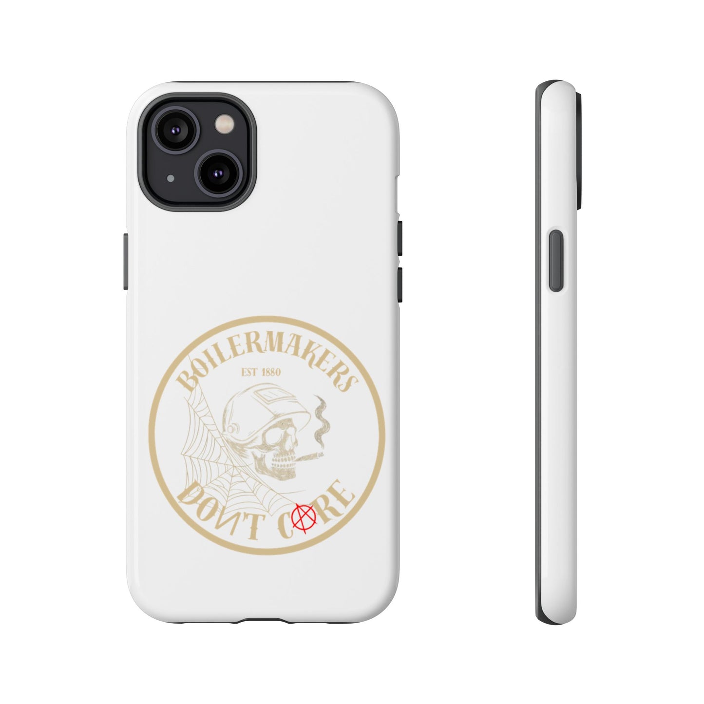 Tough Cases - Boilermakers Don't Care Phone Case, Tough Phone Cover, Skull Design Case, Unique Gift for Fans, Durable Smartphone Accessories