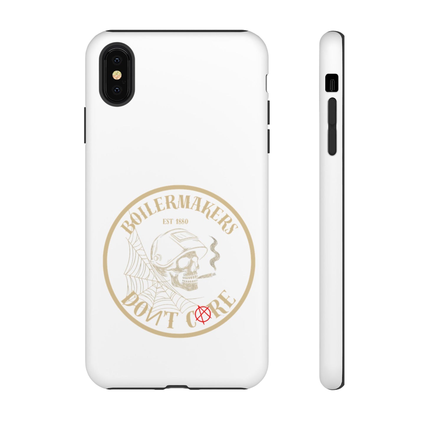 Tough Cases - Boilermakers Don't Care Phone Case, Tough Phone Cover, Skull Design Case, Unique Gift for Fans, Durable Smartphone Accessories