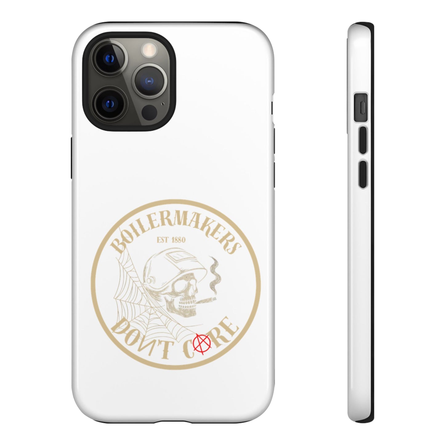 Tough Cases - Boilermakers Don't Care Phone Case, Tough Phone Cover, Skull Design Case, Unique Gift for Fans, Durable Smartphone Accessories