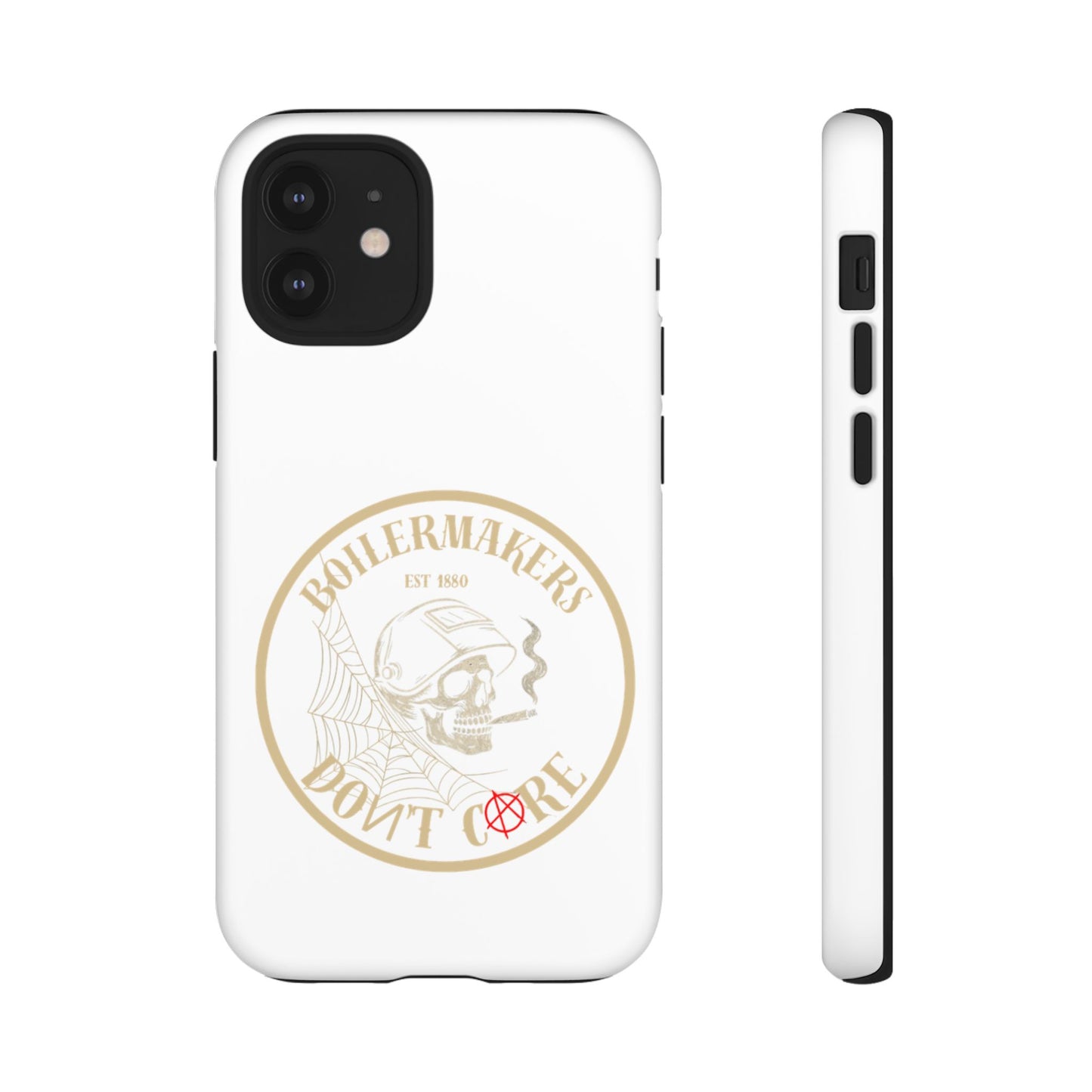 Tough Cases - Boilermakers Don't Care Phone Case, Tough Phone Cover, Skull Design Case, Unique Gift for Fans, Durable Smartphone Accessories