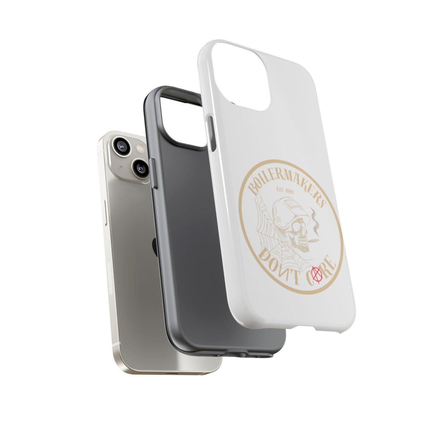 Tough Cases - Boilermakers Don't Care Phone Case, Tough Phone Cover, Skull Design Case, Unique Gift for Fans, Durable Smartphone Accessories