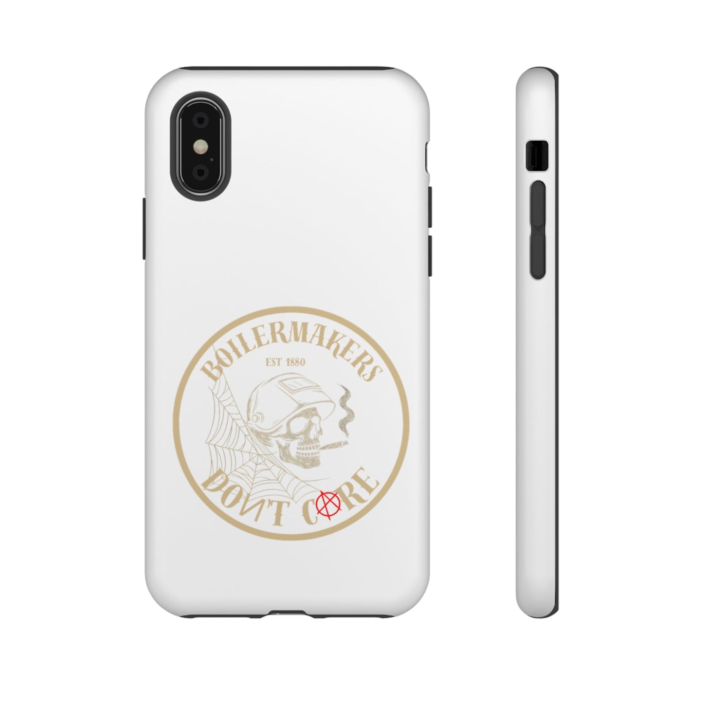 Tough Cases - Boilermakers Don't Care Phone Case, Tough Phone Cover, Skull Design Case, Unique Gift for Fans, Durable Smartphone Accessories