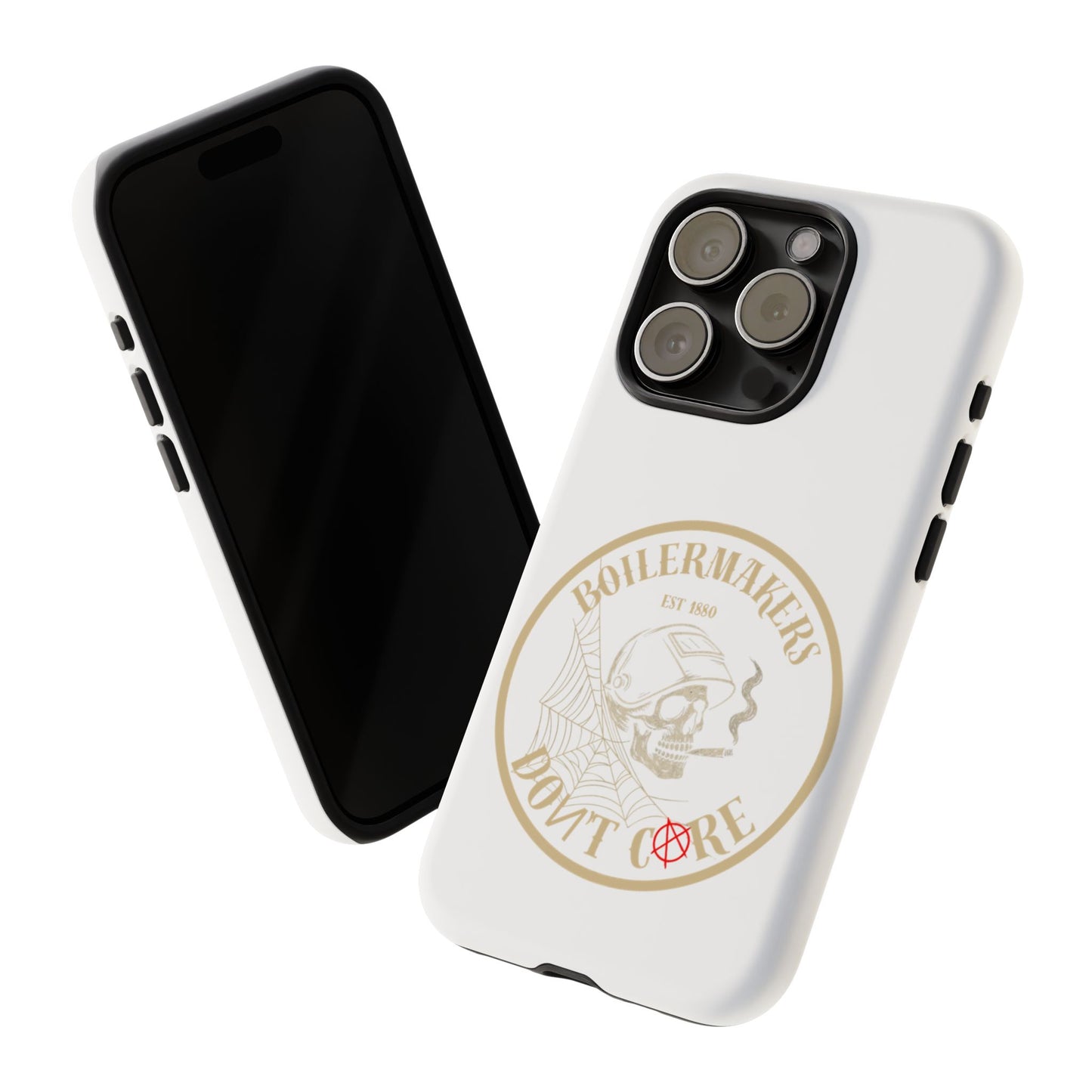 Tough Cases - Boilermakers Don't Care Phone Case, Tough Phone Cover, Skull Design Case, Unique Gift for Fans, Durable Smartphone Accessories