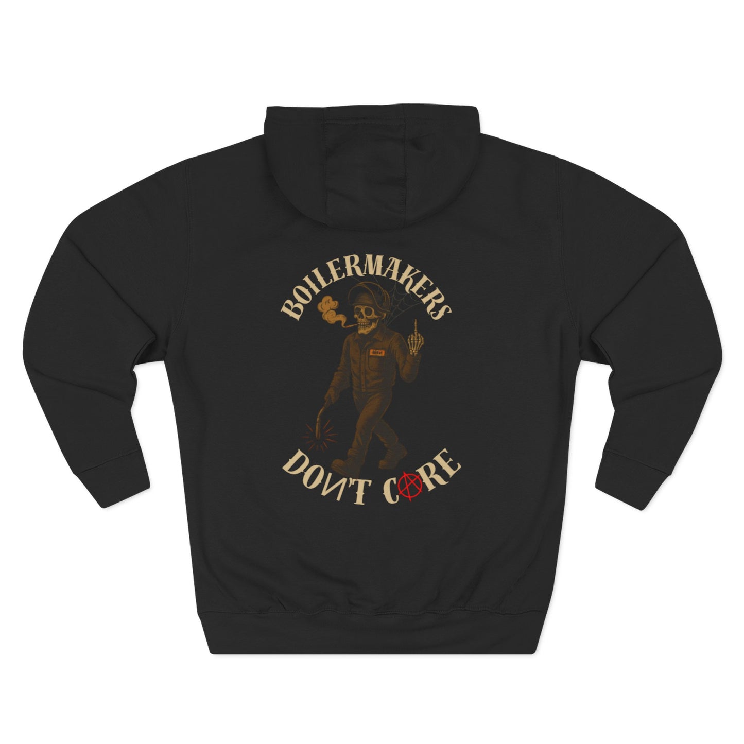 Boilermakers Don’t Care Hoodie – Classic No Sleeve Print Edition