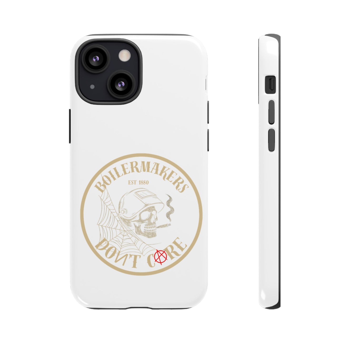 Tough Cases - Boilermakers Don't Care Phone Case, Tough Phone Cover, Skull Design Case, Unique Gift for Fans, Durable Smartphone Accessories