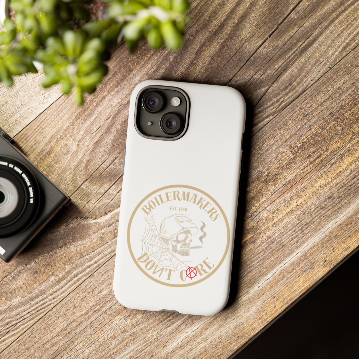 Tough Cases - Boilermakers Don't Care Phone Case, Tough Phone Cover, Skull Design Case, Unique Gift for Fans, Durable Smartphone Accessories