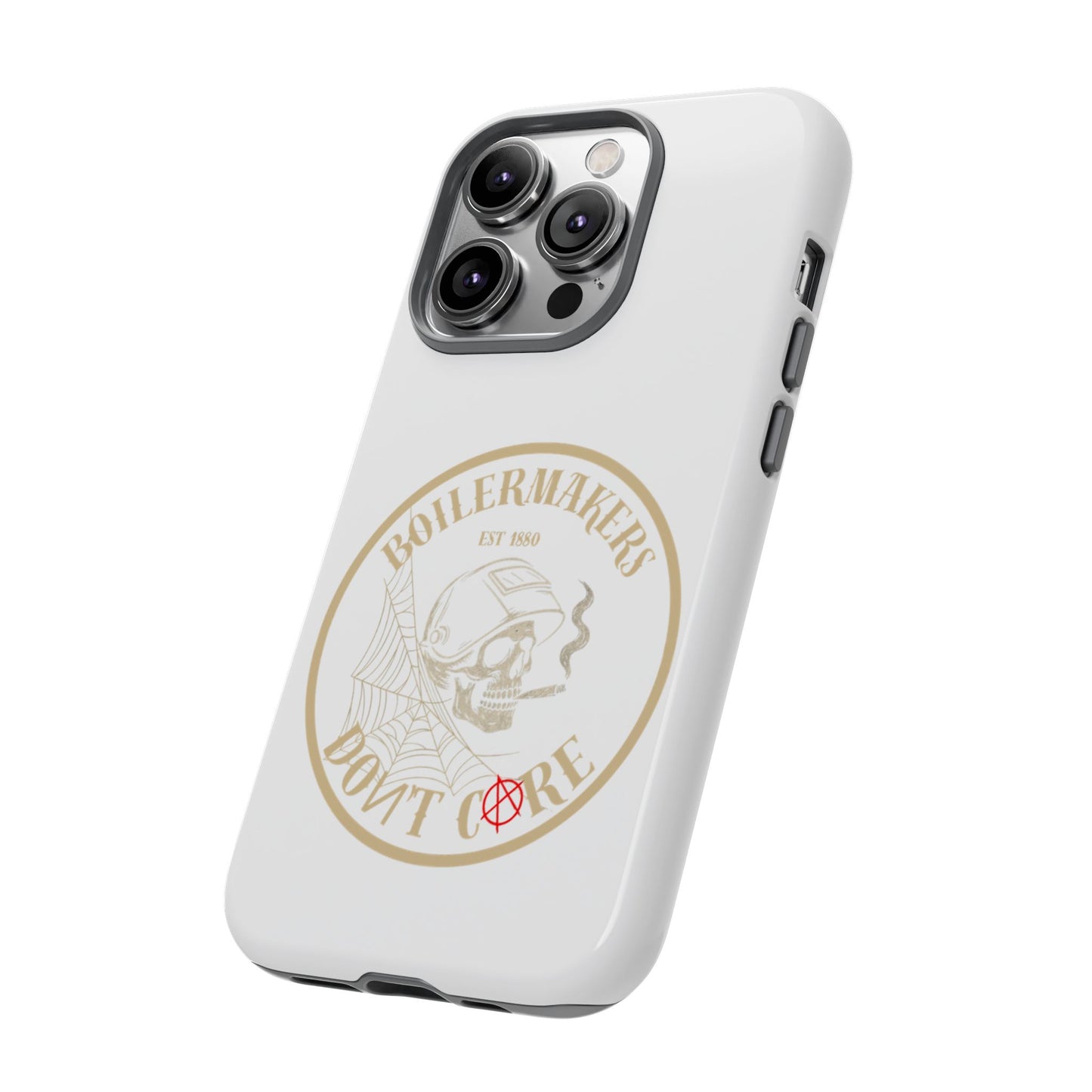 Tough Cases - Boilermakers Don't Care Phone Case, Tough Phone Cover, Skull Design Case, Unique Gift for Fans, Durable Smartphone Accessories