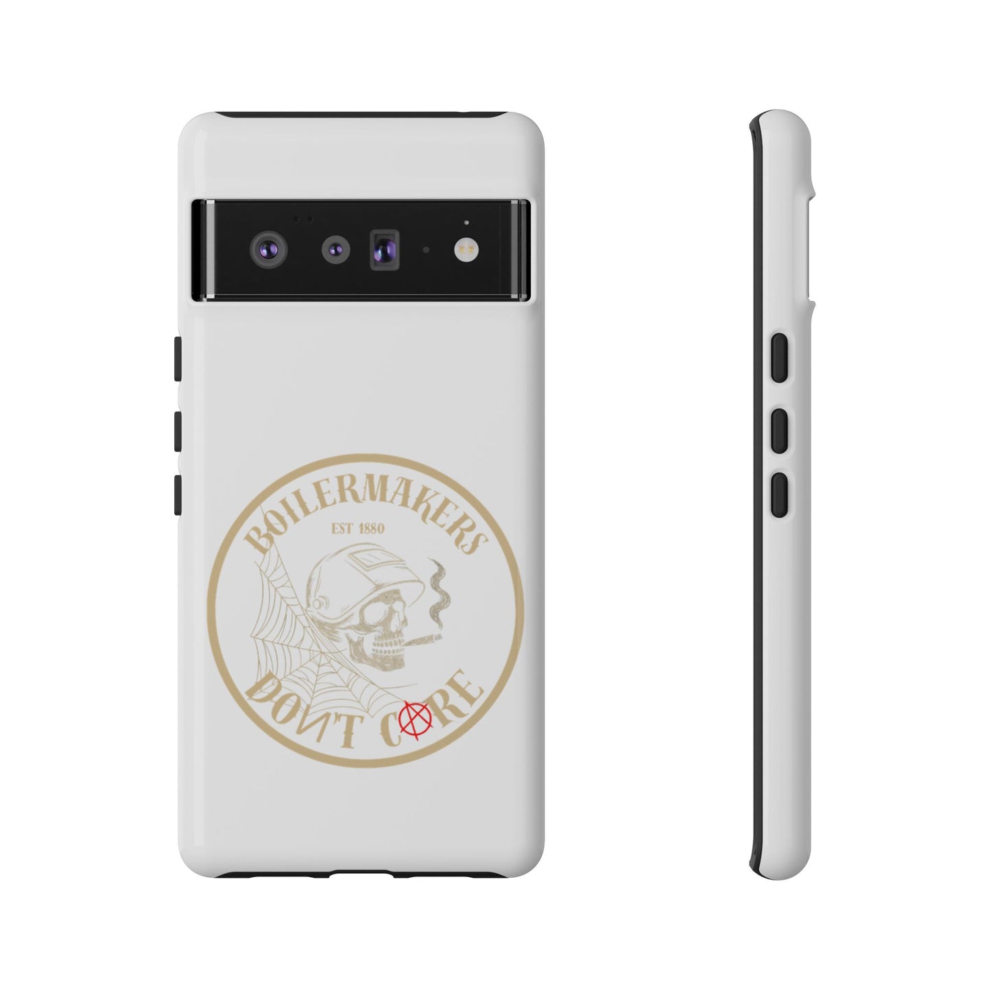 Tough Cases - Boilermakers Don't Care Phone Case, Tough Phone Cover, Skull Design Case, Unique Gift for Fans, Durable Smartphone Accessories