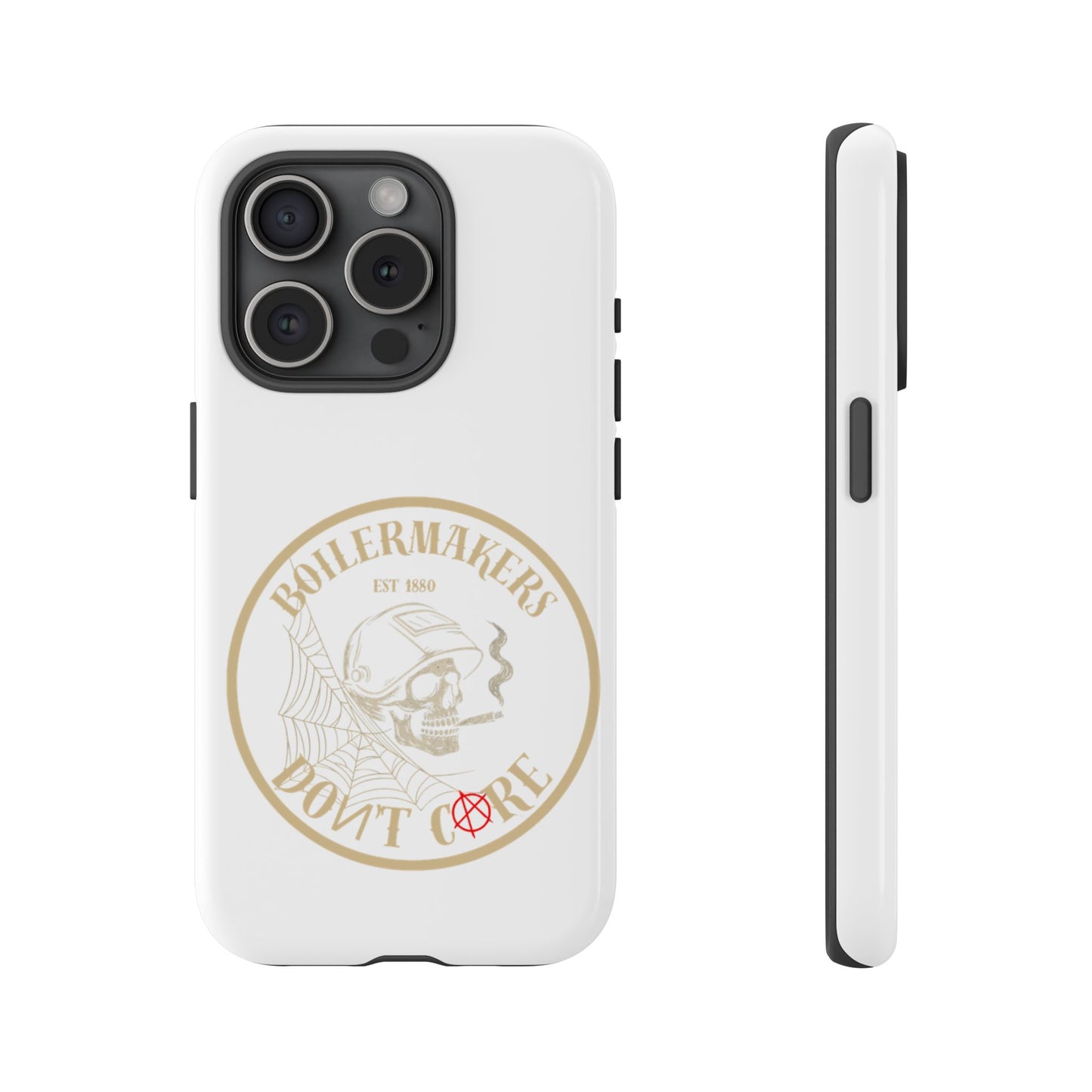 Tough Cases - Boilermakers Don't Care Phone Case, Tough Phone Cover, Skull Design Case, Unique Gift for Fans, Durable Smartphone Accessories