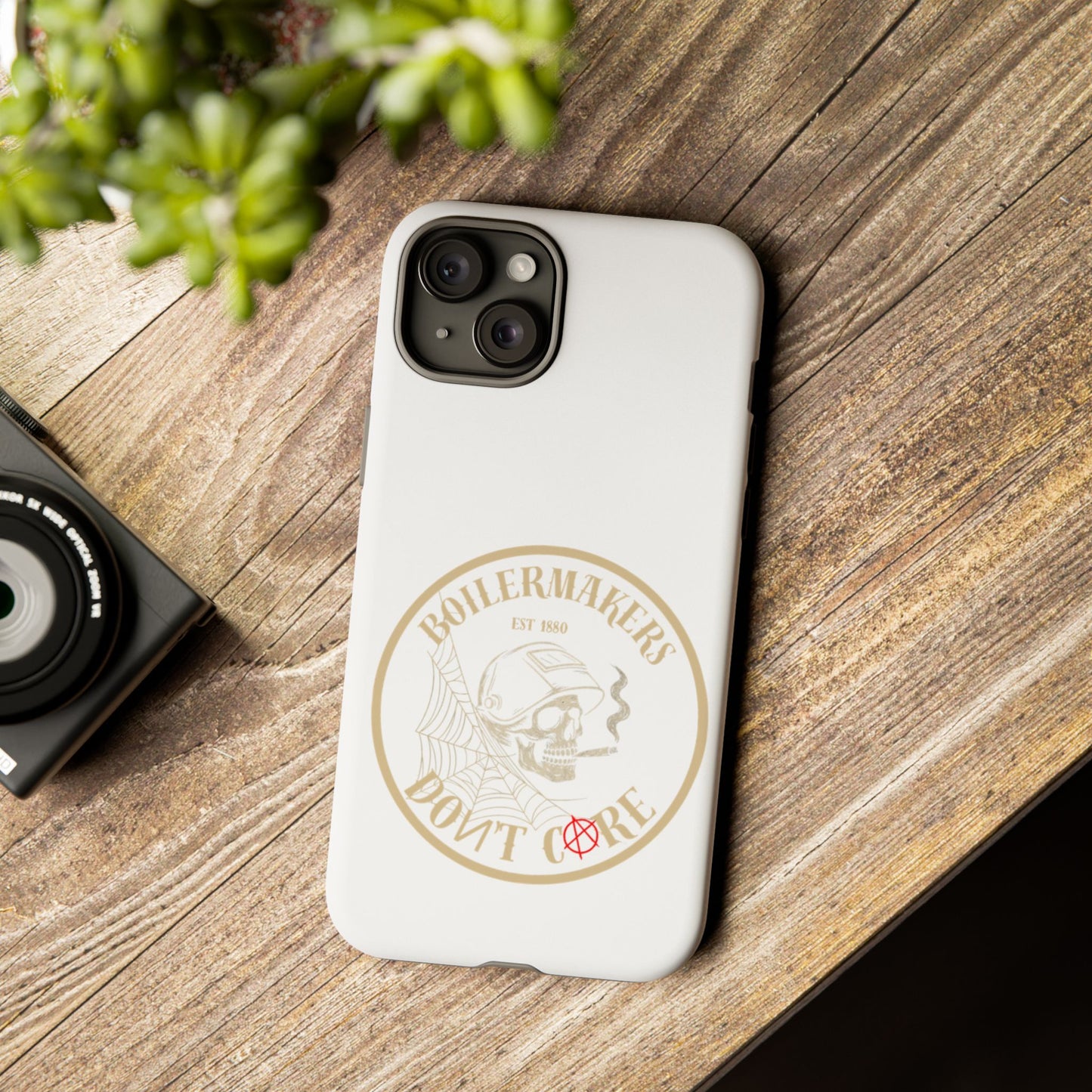 Tough Cases - Boilermakers Don't Care Phone Case, Tough Phone Cover, Skull Design Case, Unique Gift for Fans, Durable Smartphone Accessories