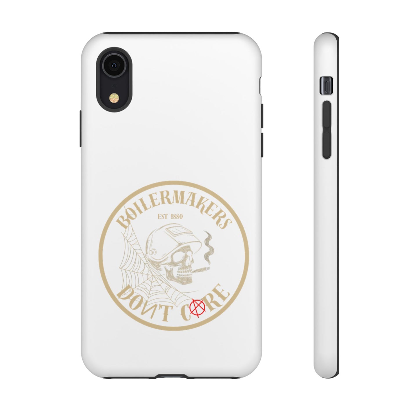 Tough Cases - Boilermakers Don't Care Phone Case, Tough Phone Cover, Skull Design Case, Unique Gift for Fans, Durable Smartphone Accessories