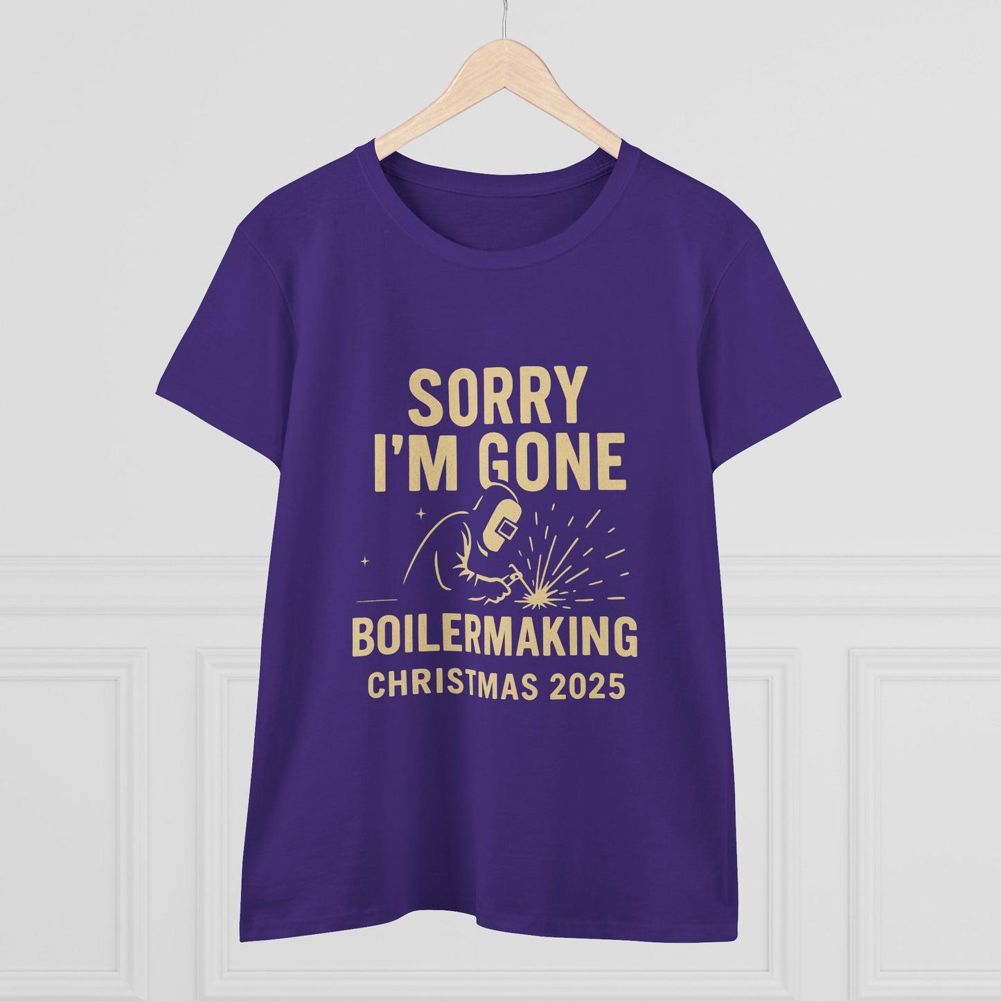 Boilermaking Christmas Tee - Sorry I'm Gone, Holiday Shirt for Women, Workwear, Seasonal Merchandise