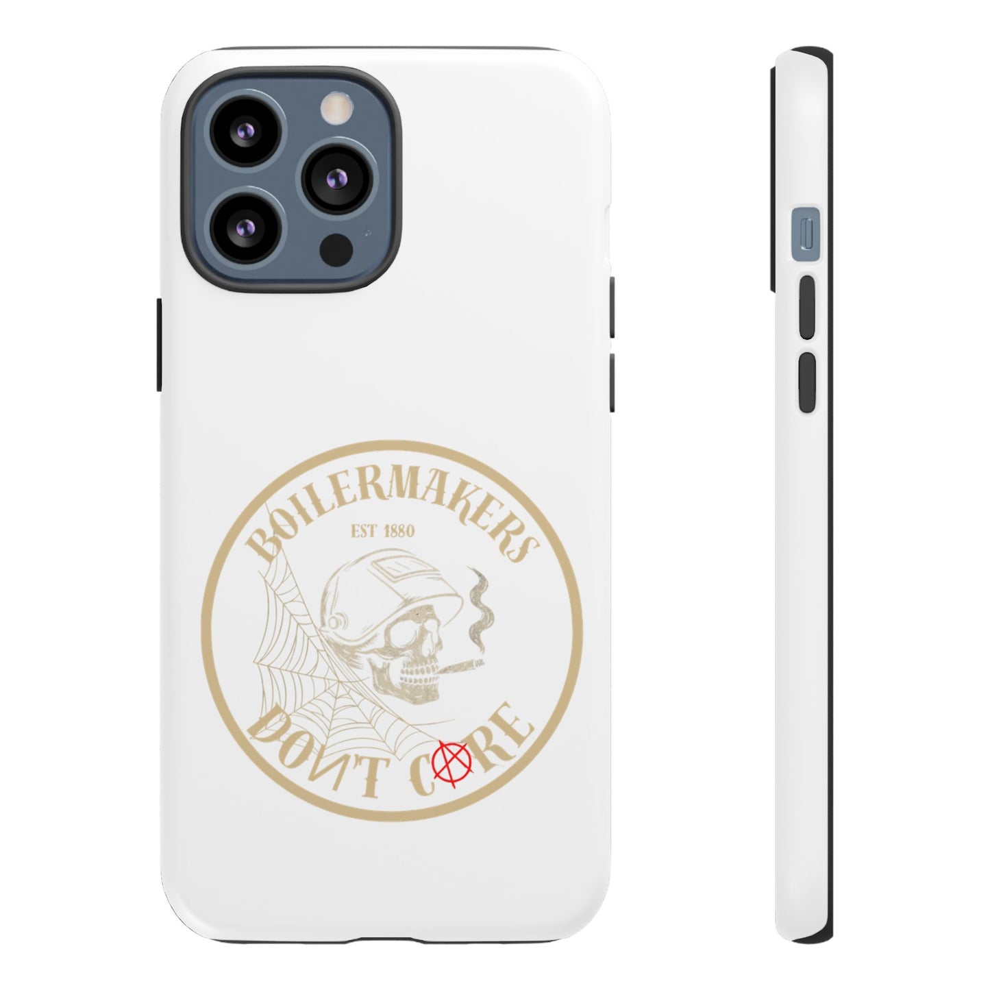 Tough Cases - Boilermakers Don't Care Phone Case, Tough Phone Cover, Skull Design Case, Unique Gift for Fans, Durable Smartphone Accessories