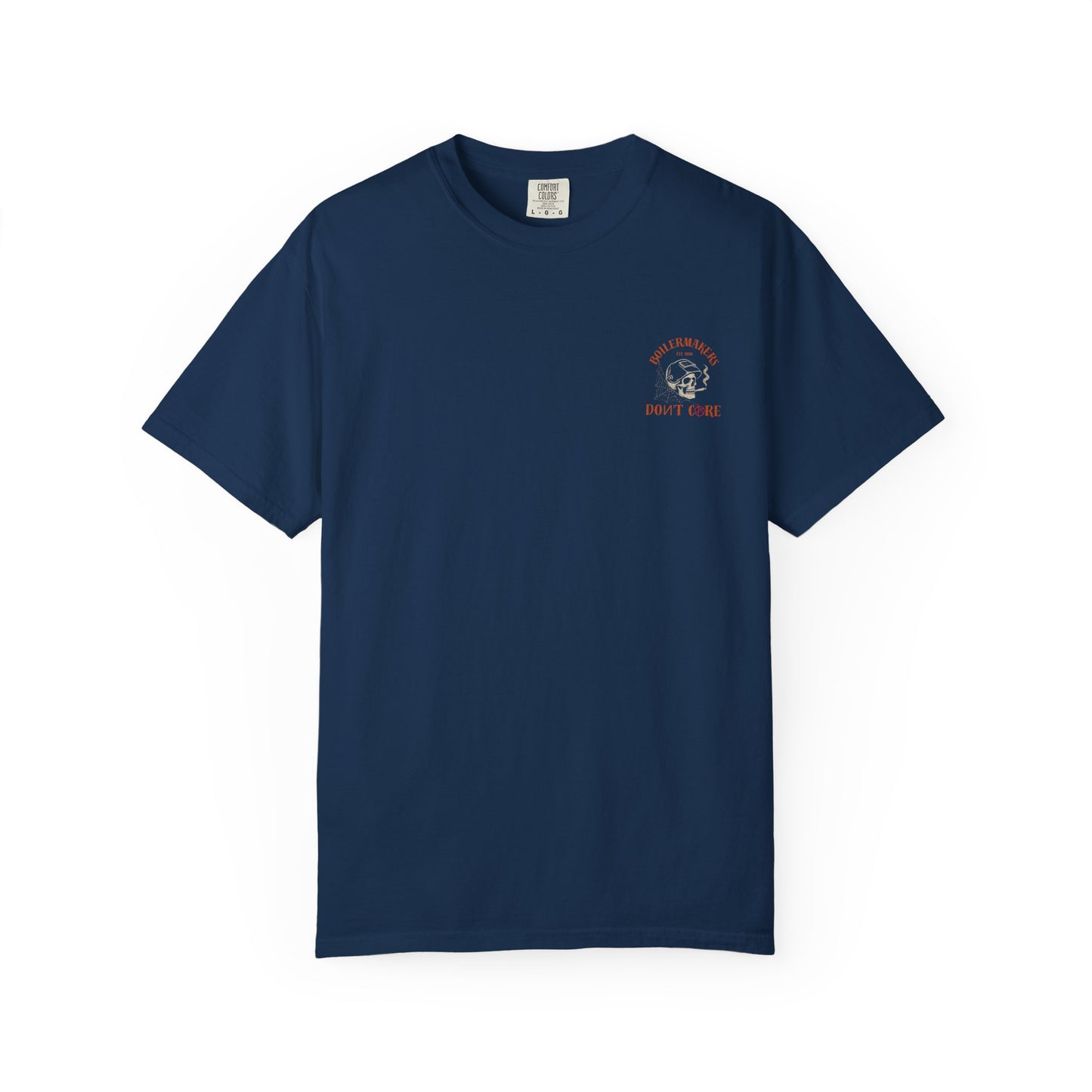 Boilermaker Skull Tee — built for those who burn, grind, and weld their way through life. Durable, comfortable, and made to match the sweatpants or hoodies in the same line.