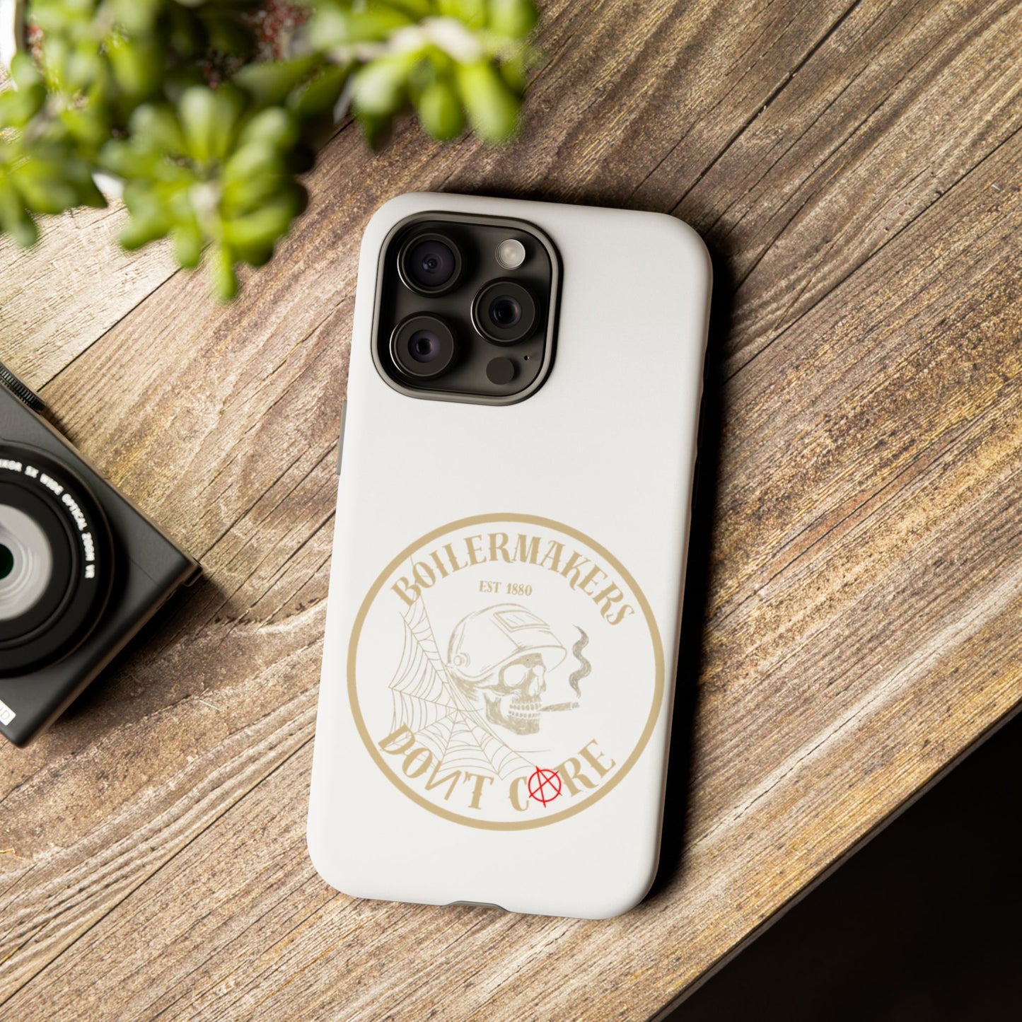 Tough Cases - Boilermakers Don't Care Phone Case, Tough Phone Cover, Skull Design Case, Unique Gift for Fans, Durable Smartphone Accessories