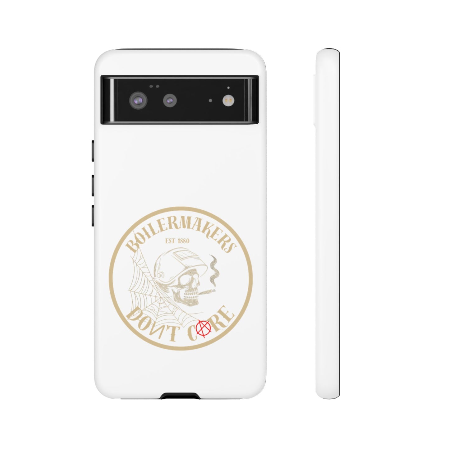 Tough Cases - Boilermakers Don't Care Phone Case, Tough Phone Cover, Skull Design Case, Unique Gift for Fans, Durable Smartphone Accessories