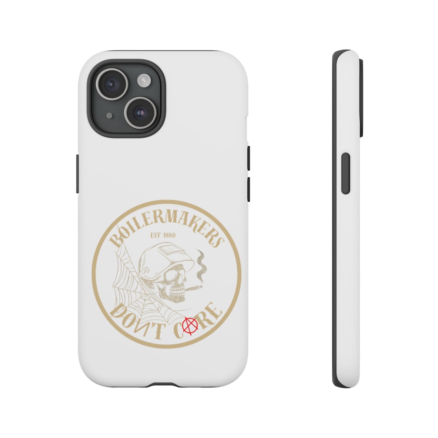 Tough Cases - Boilermakers Don't Care Phone Case, Tough Phone Cover, Skull Design Case, Unique Gift for Fans, Durable Smartphone Accessories