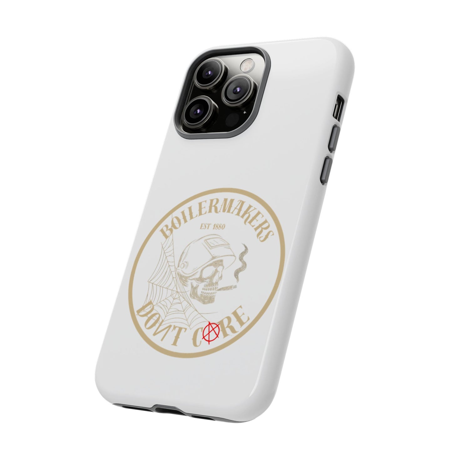 Tough Cases - Boilermakers Don't Care Phone Case, Tough Phone Cover, Skull Design Case, Unique Gift for Fans, Durable Smartphone Accessories
