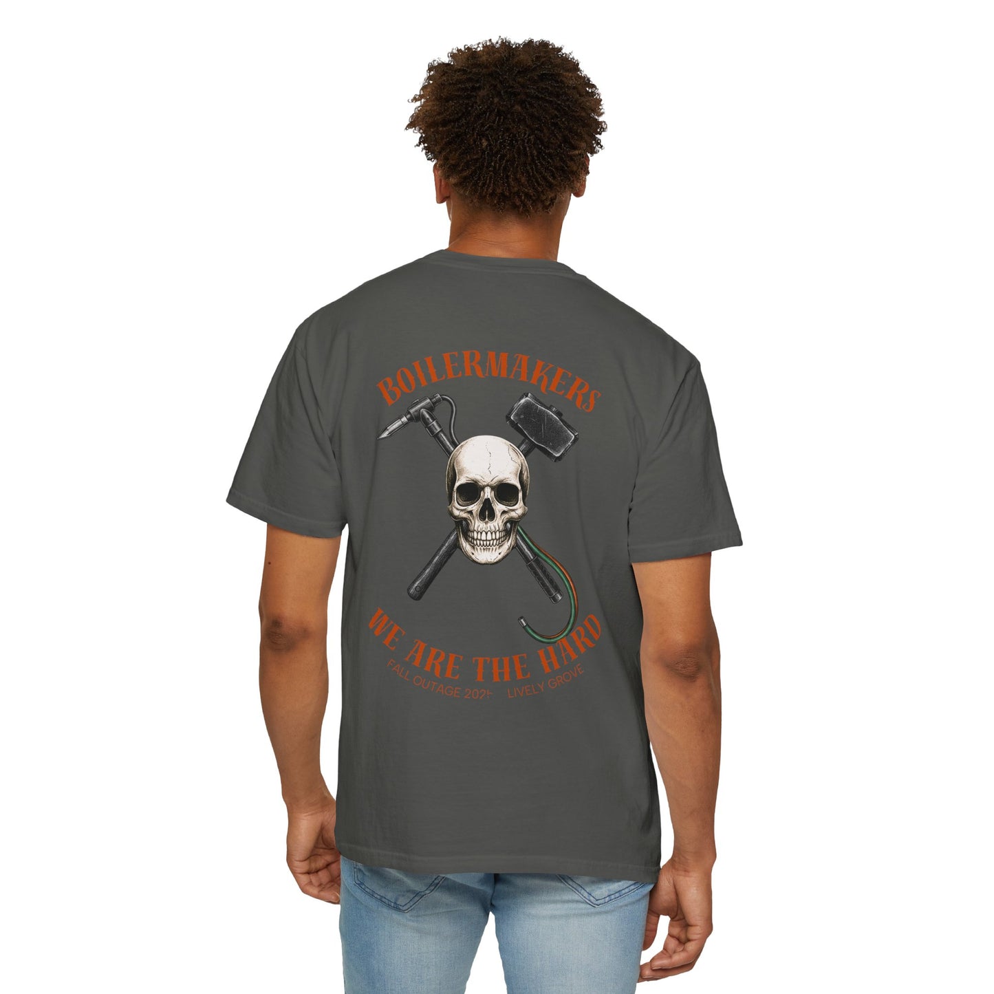 Boilermaker Skull Tee — built for those who burn, grind, and weld their way through life. Durable, comfortable, and made to match the sweatpants or hoodies in the same line.