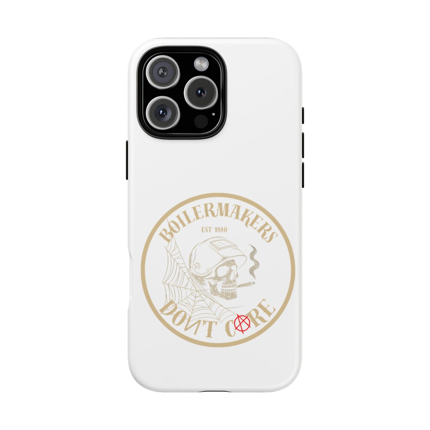 Tough Cases - Boilermakers Don't Care Phone Case, Tough Phone Cover, Skull Design Case, Unique Gift for Fans, Durable Smartphone Accessories