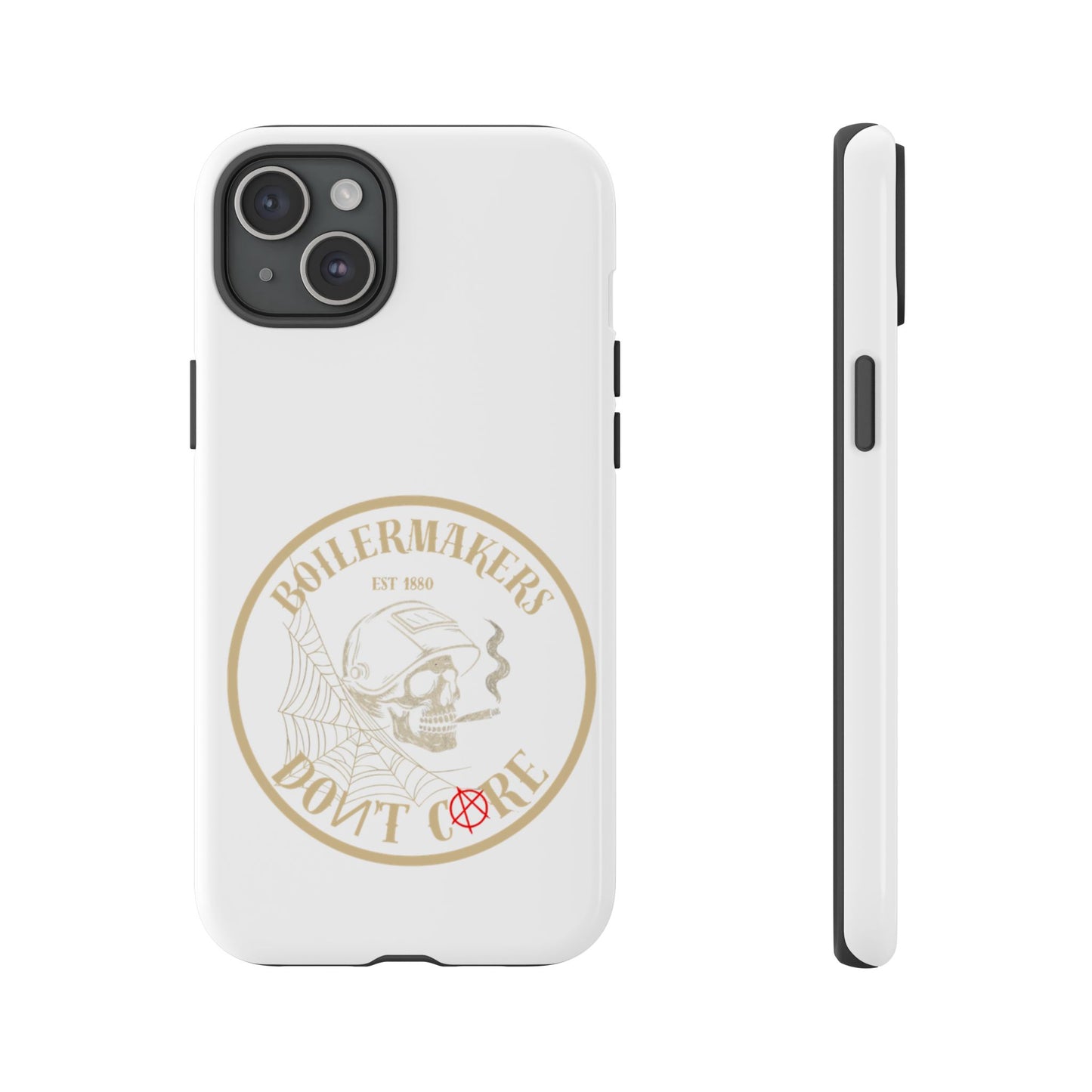 Tough Cases - Boilermakers Don't Care Phone Case, Tough Phone Cover, Skull Design Case, Unique Gift for Fans, Durable Smartphone Accessories