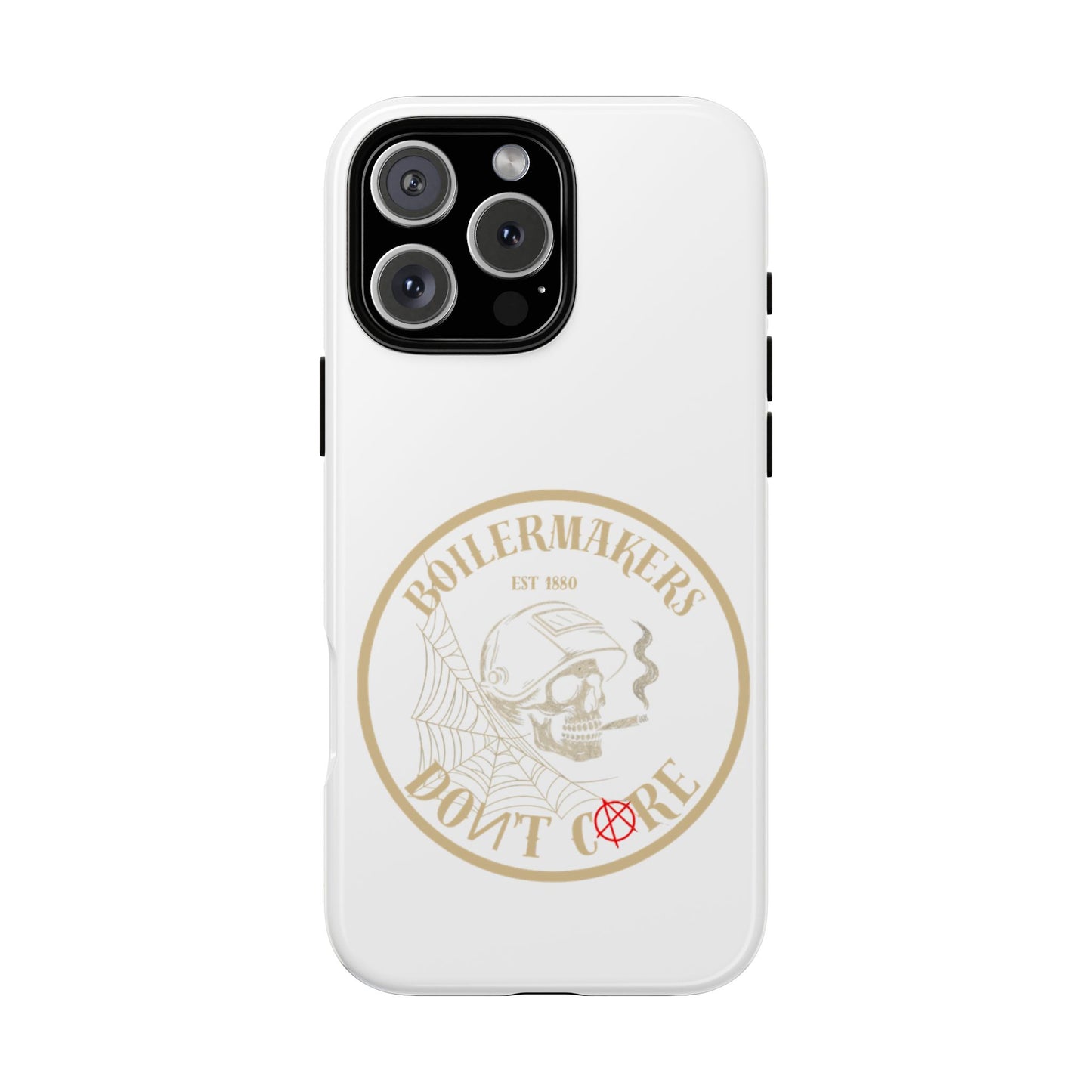 Tough Cases - Boilermakers Don't Care Phone Case, Tough Phone Cover, Skull Design Case, Unique Gift for Fans, Durable Smartphone Accessories